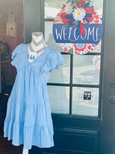 Load image into Gallery viewer, FLUTTER SLEEVE MIDI DRESS