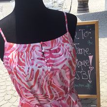 Load image into Gallery viewer, ABSTRACT PRINT TIERED MIDI DRESS