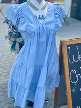 Load image into Gallery viewer, FLUTTER SLEEVE MIDI DRESS