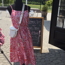 Load image into Gallery viewer, ABSTRACT PRINT TIERED MIDI DRESS