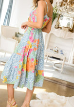 Load image into Gallery viewer, FLORAL ANIMAL PRINT MIDI DRESS