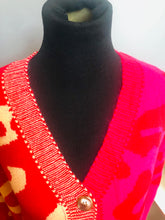 Load image into Gallery viewer, LEOPARD PRINT BLOCKED SWEATER CARDIGAN