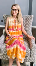 Load image into Gallery viewer, TIE DYE TIERED MIDI DRESS