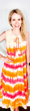 Load image into Gallery viewer, TIE DYE TIERED MIDI DRESS
