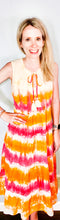 Load image into Gallery viewer, TIE DYE TIERED MIDI DRESS