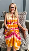 Load image into Gallery viewer, TIE DYE TIERED MIDI DRESS