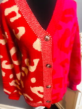 Load image into Gallery viewer, LEOPARD PRINT BLOCKED SWEATER CARDIGAN