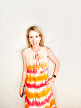 Load image into Gallery viewer, TIE DYE TIERED MIDI DRESS