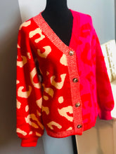 Load image into Gallery viewer, LEOPARD PRINT BLOCKED SWEATER CARDIGAN