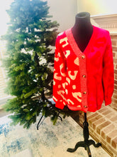 Load image into Gallery viewer, LEOPARD PRINT BLOCKED SWEATER CARDIGAN