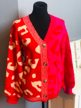 Load image into Gallery viewer, LEOPARD PRINT BLOCKED SWEATER CARDIGAN