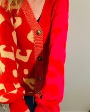 Load image into Gallery viewer, LEOPARD PRINT BLOCKED SWEATER CARDIGAN