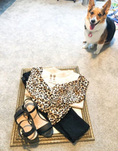 Load image into Gallery viewer, LEOPARD SLEEVE MOCK NECK KNIT TOP