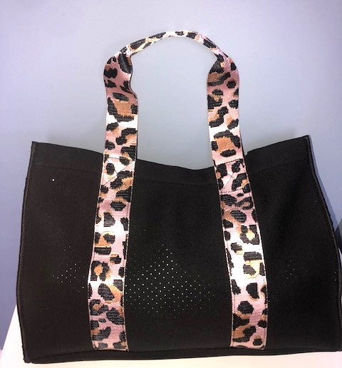 Gold Leopard Neoprene Tote Bag – Black Swan Boutique