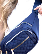 Load image into Gallery viewer, QUILTED BELT SLING BUM BAG