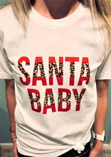 Load image into Gallery viewer, Santa Baby Graphic T-Shirt Close Up
