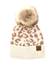 Load image into Gallery viewer, LEOPARD FUR POM BEANIE
